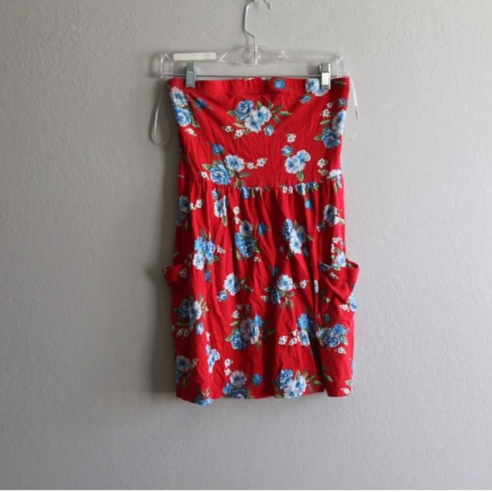 Floral Forever 21 Strapless Dress